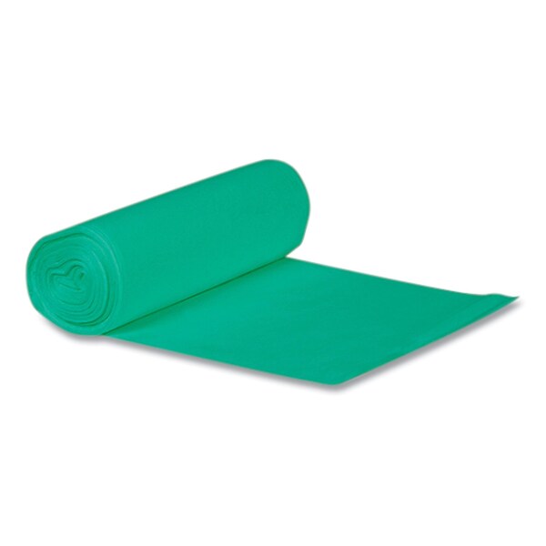 Heritage Eco Blend Max Can Liners, 23 gal, 0.8 mil, 28 in. x 45 in., Green, 25 Bags/Roll, 10 Rolls/Carton, 250PK - L5645TE ER1