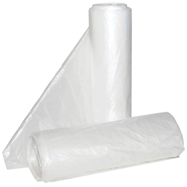 Aluf Plastics HiLene AntiMicrobial Coreless Can Liner, 45 gal Capacity, HDPE, Clear - HCR-404816C