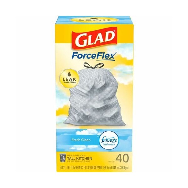 Clorox BAG, TRASH, KITCHN, 13GAL, 40CT, 6PK - CLO78361CT