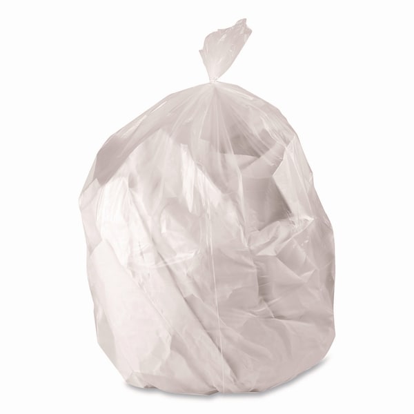 Heritage Eco Blend Max Can Liners, 23 gal, 0.8 mil, 28 in. x 45 in., Clear, 25 Bags/Roll, 10 Rolls/Carton, 250PK - L5645TC ER1