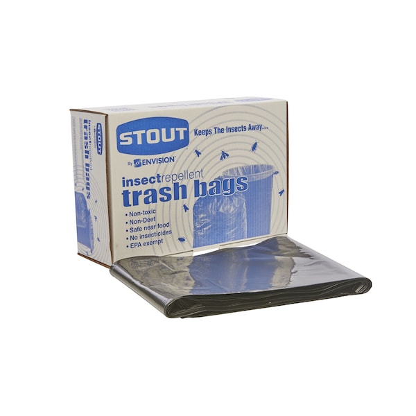 Stout By Envision 45 gal Trash Bags, Black, 65 PK - P4045K20