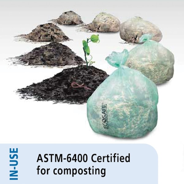 Stout 32 gal Trash Bags, 33 in x 48 in, 0.85 mil, Green - E3348E85