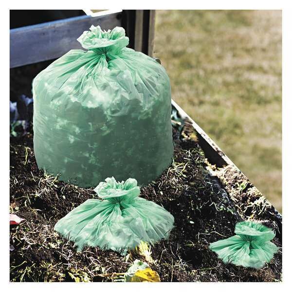 Stout 32 gal Trash Bags, 33 in x 48 in, 0.85 mil, Green - E3348E85