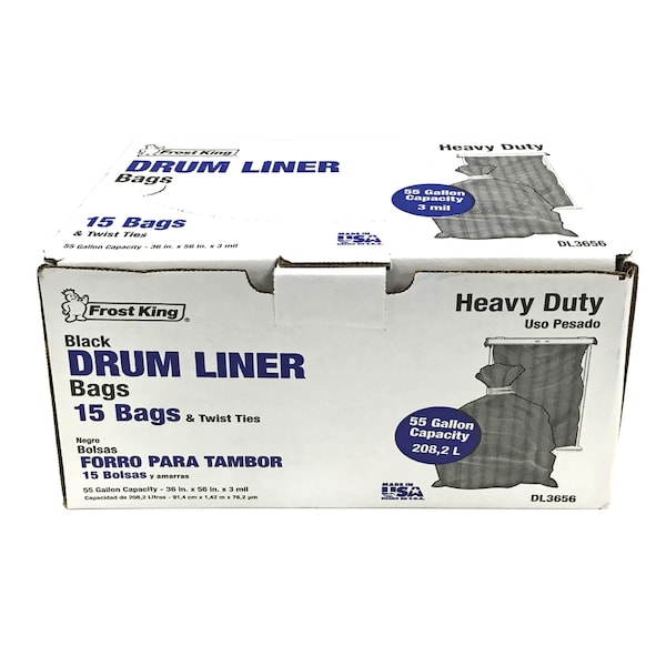 Frost King Frost King 55 gal Drum Liners Twist Tie 15 pk 3 mil - DL3656