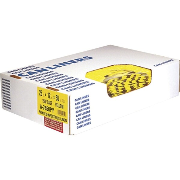 Heritage Bag 30 gal Trash Bags, 1.30 mil (33 Micron), Yellow, 200 PK - HERA6043PY