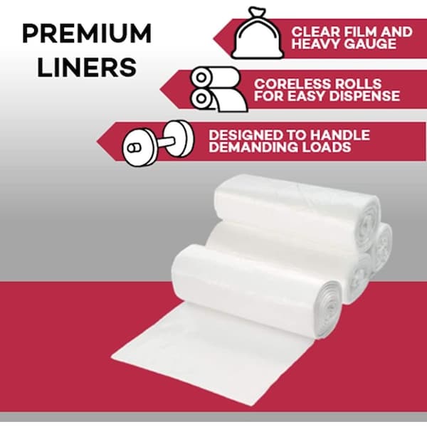 Dealmed 20 gal - 30 gal Trash Bags, 30 in x 36 in, 1 Mil, Clear - 781152