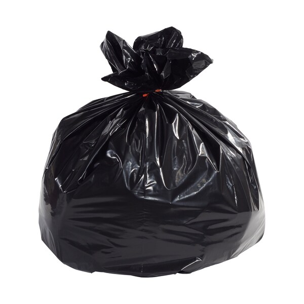 Partners Brand 40 gal - 55 gal Trash Bags, 58 in x 36 in, 3 Mil, Black, 100 PK - CL7003