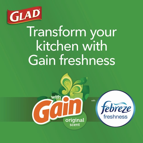 Glad 13 gal Trash Bags, 24 in x 27.38 in, Extra Heavy-Duty, .95 Mil, White, 240 PK - 78900