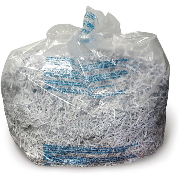 Gbc 8 gal Shredder Bags, Clear, 100 PK - GBC1765016