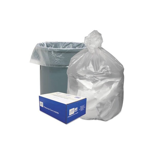 Goodntuff WASTE CAN LINERS, 60 GAL, 12 MICRONS, 38in X 58in, NATURAL, 200PK - GNT3860