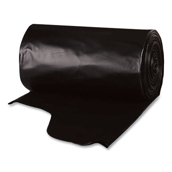 Berry Plastics Heavy-Duty Low-Density Wing Tie Contractor Bags, 55 gal, 3 mil, 35.75in x 53.88in, Black, 60PK - WTCON55GAL