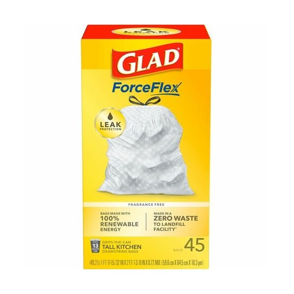 Clorox BAG, KTCHN, TALL, GLAD, 13 GAL, 45PK - CLO78362