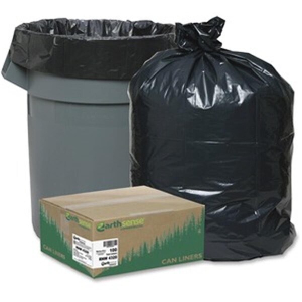 Vortex 38 x 58 in. 2 mil Reclaim Heavy-Duty Recyled Can Liner, Black - VO3762343
