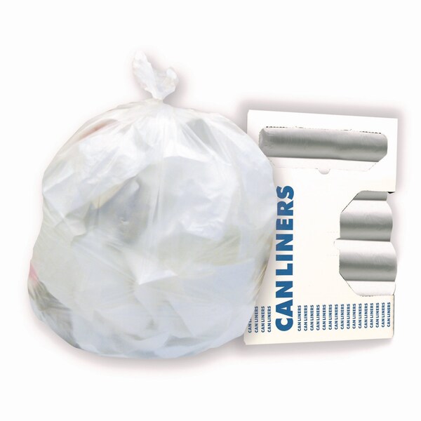 Heritage AccuFit Linear Low-Density Can Liners, 55 gal, 0.9 mil, 40in x 53in, Clear, Roll, 100PK - H8053TC R01