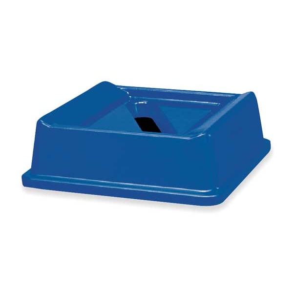 Rubbermaid Commercial Recycling Wastebasket, Blue, 3 1/4 gal Capacity, 10 1/2 in W, 12 in H, Recycle Symbol - FG295573BLUE