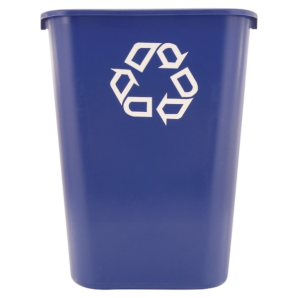 Rubbermaid Commercial 41.25 qt. Rectangular Desk Recycling Container, Bronze Vein/Bronze Vein, Plastic - FG295773BLUE