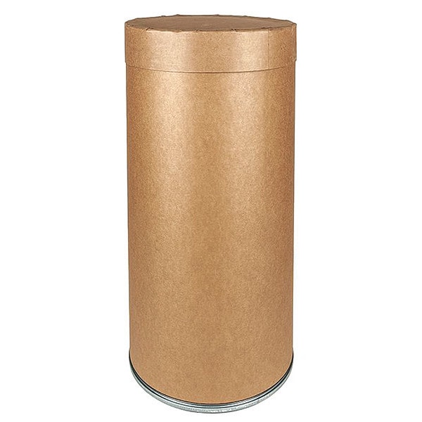 Zoro Select 87 gal Round Recycling Bin, Open Top, Bronze Vein/Bronze Vein, Fiber, 1 Openings - FDCLB87