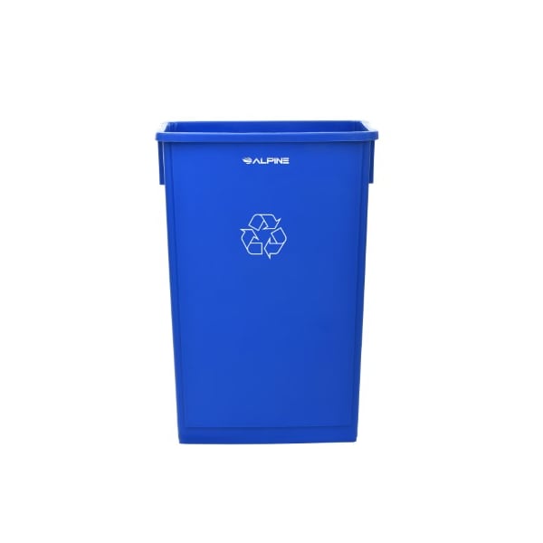 Alpine Industries 23 Gallon Blue Slim Recycle Bin - ALP477-R-BLU 