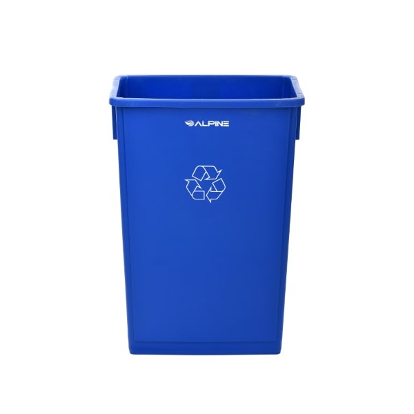 Alpine Industries 23 Gallon Blue Slim Recycle Bin - ALP477-R-BLU 