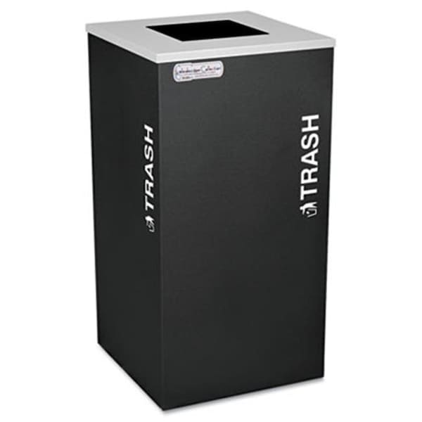 Ex-Cell Kaiser Ex-Cell RC-KDSQ-T BLX Kaleidoscope Collection Recycling Receptacle  24 gal  Black - RC-KDSQ-T BLX
