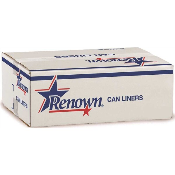 Renown 33 Gal. 1.3 mil 33 in. x 40 in. Gray Can Liner, 200PK - REN23331