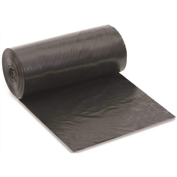 Berry Plastics 7 Gal. to 10 Gal. 0.9 mil 24 in. x 24 in. Black Low-Density Trash Bags, 500PK - VLR2424-100B