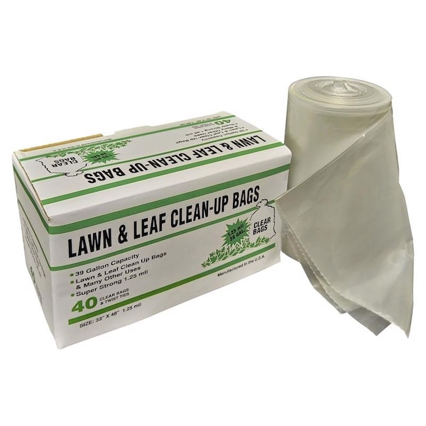 Poly-Pak Poly-Pak Primrose 39 gal Lawn & Leaf Bags Twist Tie 40 pk - 39126