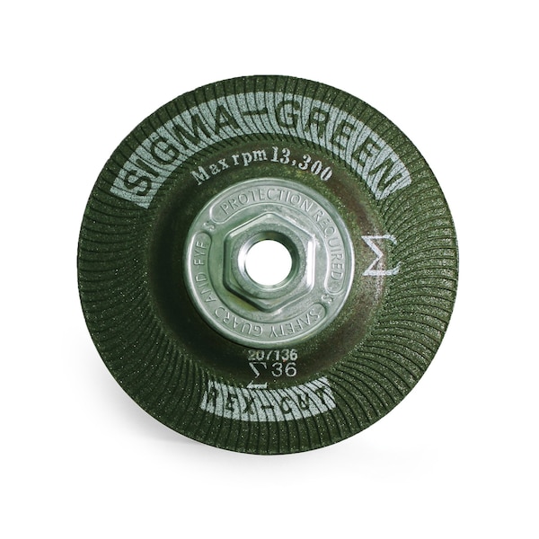 Rueda de esmerilado Rex Cut Sigma Green, 7 x 5/8-11", 36 granos - 730004