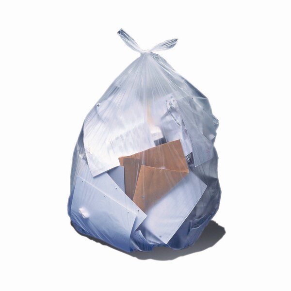 Heritage Linear Low-Density Can Liners, 33 gal, 2 mil, 33in x 39in, Clear, Flat Pack, 100PK - H6639QC