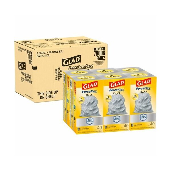 Clorox BAGS, TRSH, KTCHN, TALL, FRCFLX, 65PK - CLO79008PL