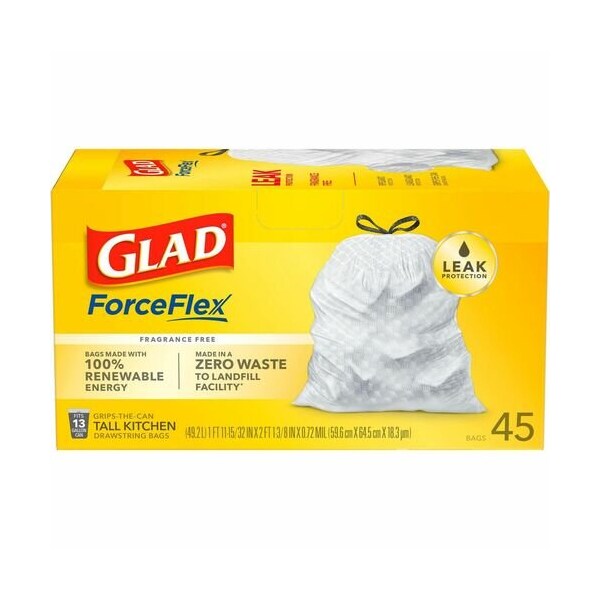 Clorox BAG, KTCHN, TALL, GLAD, 13 GAL, 65PK - CLO78362PL