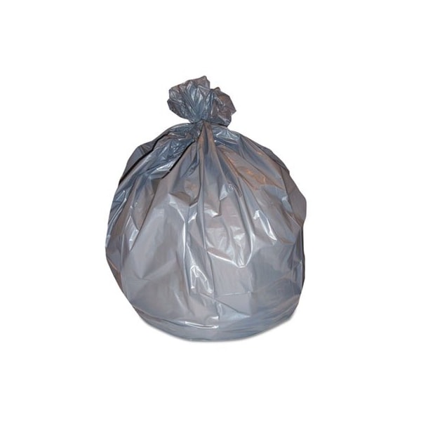 Heritage RePrime, RIGHT SACK CAN LINERS, 56 GAL, 1.6 MIL, 44in X 55in, GRAY, 100PK - H56G