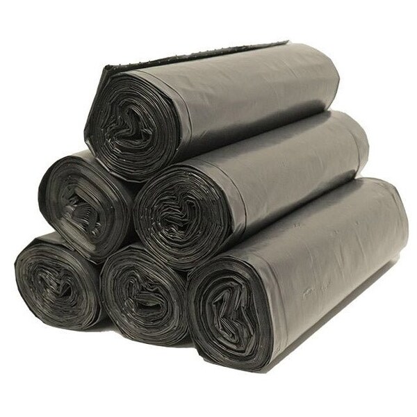 Wrap Tite Trash Can Liners, 40 in x 46 in, 1.25 mil, Black, 100 PK - CL1254046B
