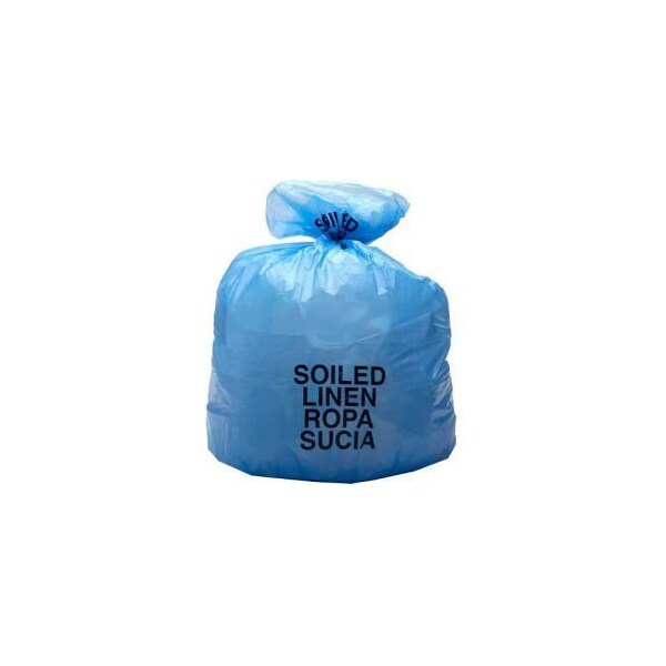 Lk Packaging High Density Blue Soiled Linen Liner, 14 Microns, 31" x 41", Pkg Qty 250 - HD3141BE