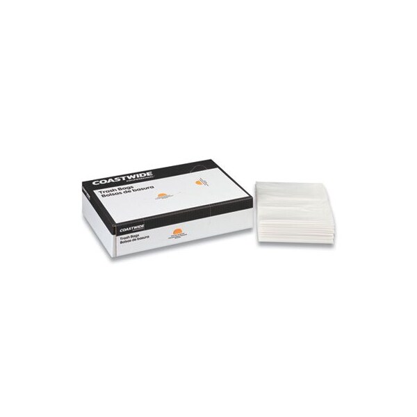 Coastwide LINEAR LOW-DENSITY CAN LINERS, 16 GAL, 0.35 MIL, 24in X 32in, CLEAR, 1000PK - 888954
