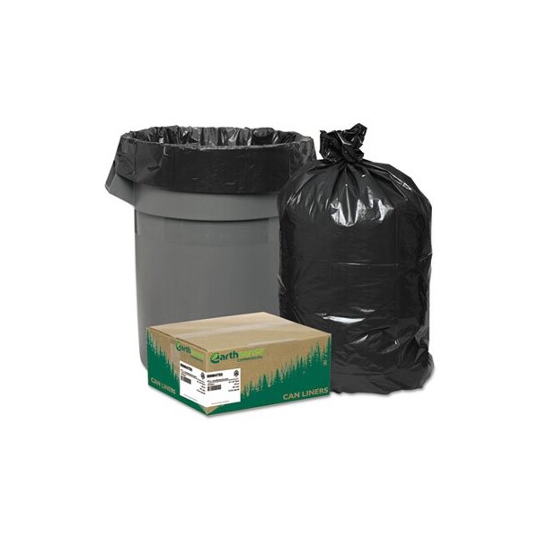 Webster Industries 56 gal Trash Bag, Extra Large, 1.25 mil (32 Micron), Black - RNW4750
