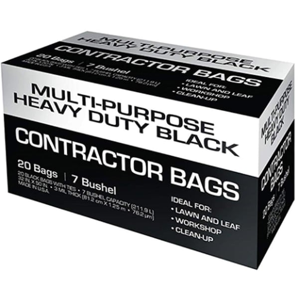 Petoskey Plastics 42 gal 3-Ply Low Density Pro Contractor Bags, 20PK - PE44770