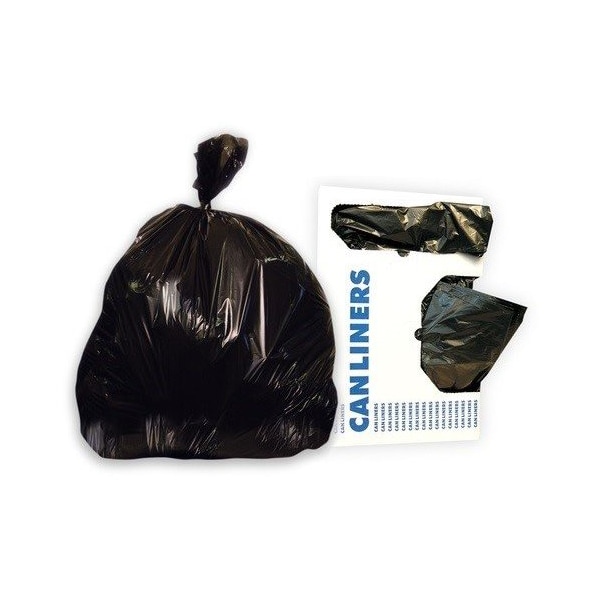Heritage Bag 55X60 LLDPE Black 1.50 Mil Flat Pack Can Liners 65 Gallon, 50PK - H1060AK