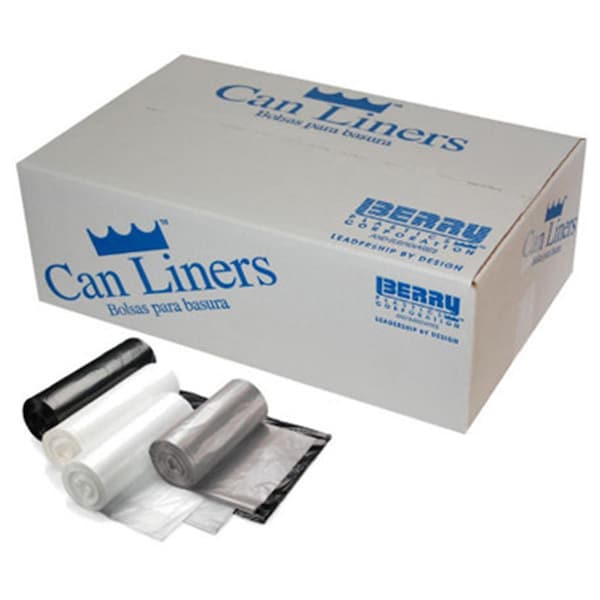 Berry Plastics 850072 45 Gallon- Premium Grade LLDPE Can Liner- Clear- 100 Count, 100PK - 151838