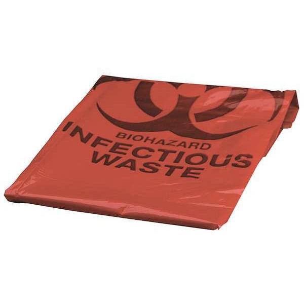 First Aid Only 10 gal Trash Bags, 24 in x 24 in, Super Heavy-Duty, 1.2 mil, Red - M904