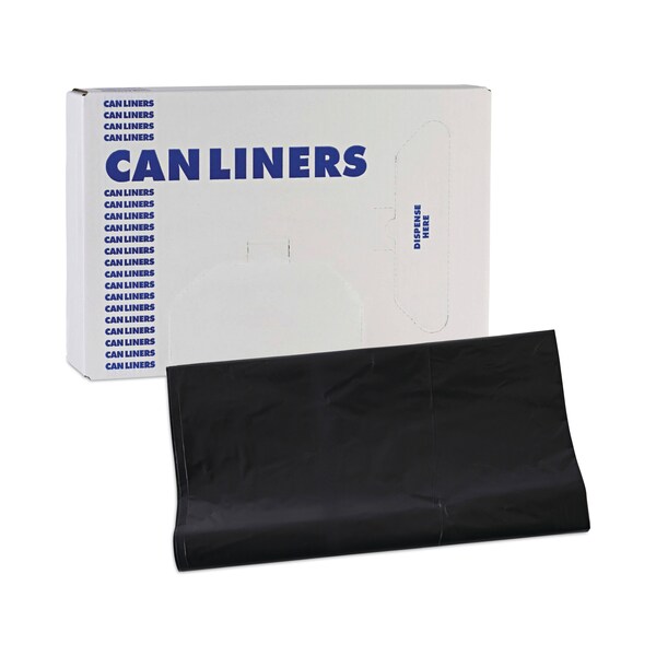 Boardwalk 56 gal Trash Bags, 43 in x 47 in, 1.7 mil, Black, 100 PK - H8647WKK
