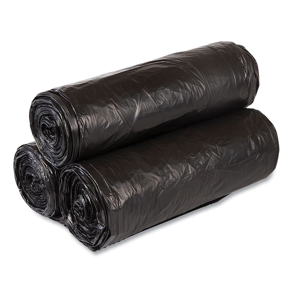 Inteplast Group 55 gal Trash Bags, 36 in x 60 in, Super Heavy-Duty, 0.87 mil, Black, 150 PK - S366022K
