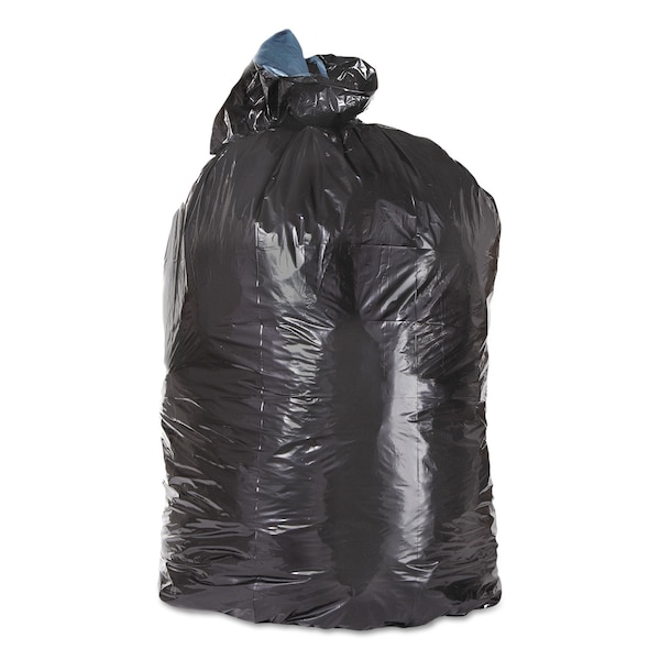 Trinity Plastics 56 gal Trash Bags, 43 in x 47 in, Heavy-Duty, 1.3 mil, Black, 100 PK - 100582