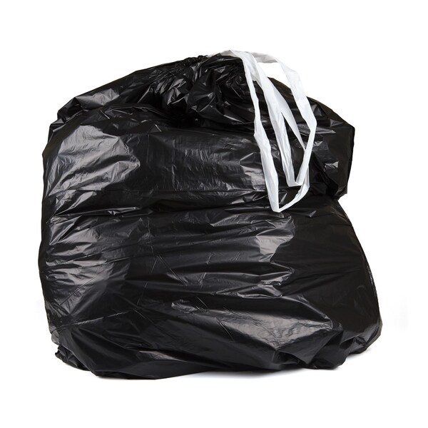 All-Pro Industrial Draw-Tape Liner, 55 Gal, 1.0Mil, Black - DT55GALK