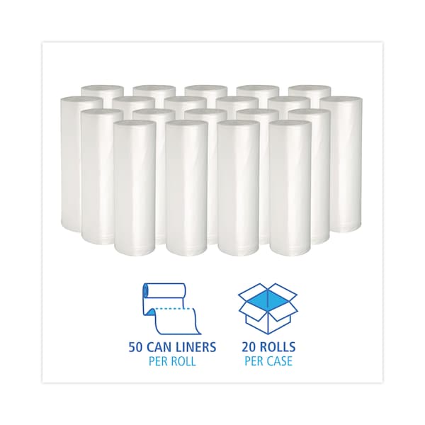 Boardwalk 12 gal - 16 gal Trash Bags, 24 in x 33 in, Natural - Z4833RNKR01