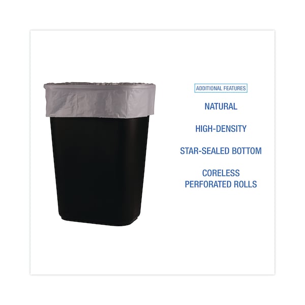 Boardwalk 12 gal - 16 gal Trash Bags, 24 in x 33 in, Natural - Z4833RNKR01