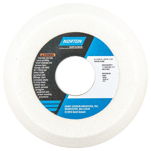 Disco cónico Norton Abrasives, 5 pulgadas de diámetro x 1.75 pulgadas de grosor x 1.25 pulgadas de agujero, paquete de 5 - 66252830971