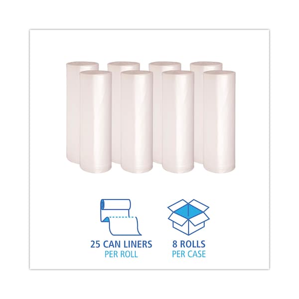 Boardwalk 60 gal Trash Bags, 38 in x 58 in, 11 microns, Natural - BWK 385814