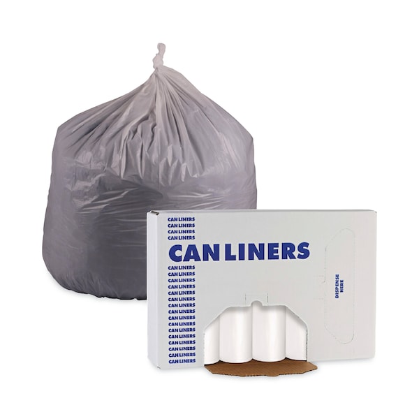 Boardwalk 55 gal Trash Bags, 38 in x 58 in, 0.63 mil, White - BWK515
