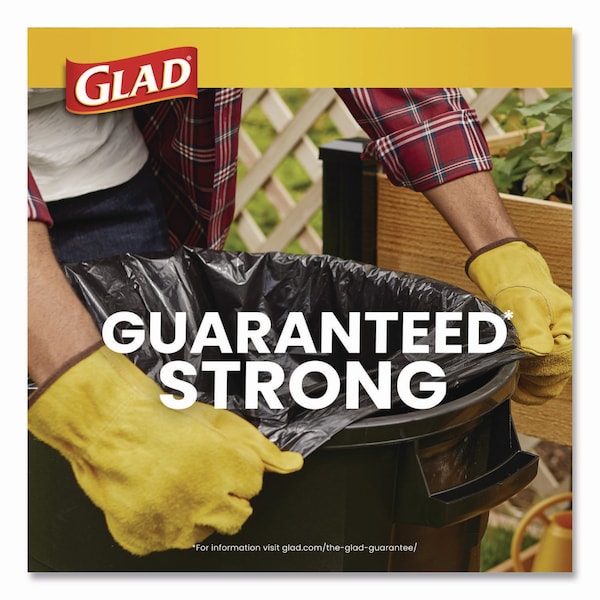 Glad 30 gal Trash Bags, 30 in x 33 in, Super Heavy-Duty, 1.05 mil, Black - 78952